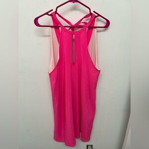 Amanda Uprichard Pink Sleeveless Dress Keyhole Size Small Silk